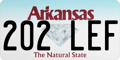 AR license plate 202LEF