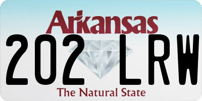 AR license plate 202LRW