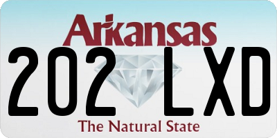 AR license plate 202LXD