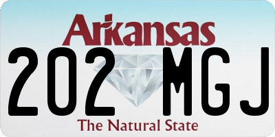 AR license plate 202MGJ