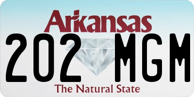 AR license plate 202MGM