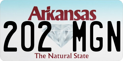 AR license plate 202MGN