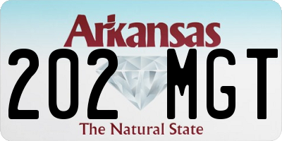AR license plate 202MGT
