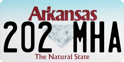 AR license plate 202MHA