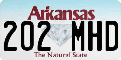 AR license plate 202MHD