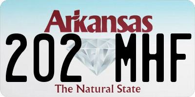 AR license plate 202MHF