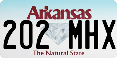 AR license plate 202MHX