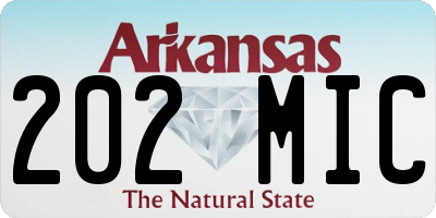 AR license plate 202MIC