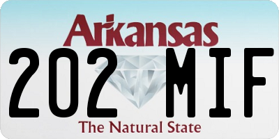 AR license plate 202MIF