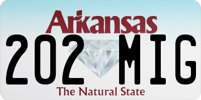 AR license plate 202MIG