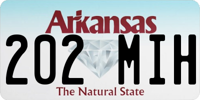 AR license plate 202MIH