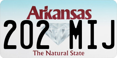 AR license plate 202MIJ