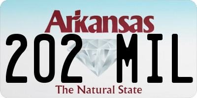 AR license plate 202MIL