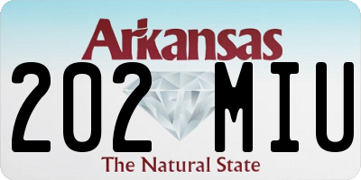 AR license plate 202MIU