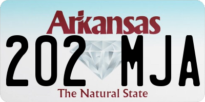 AR license plate 202MJA