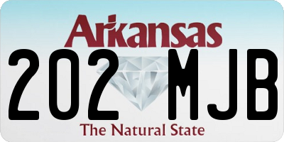 AR license plate 202MJB
