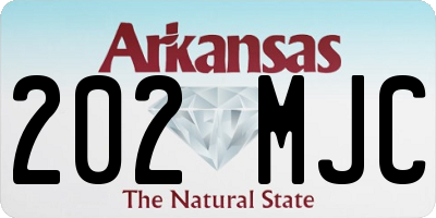 AR license plate 202MJC