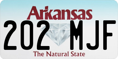 AR license plate 202MJF