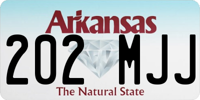 AR license plate 202MJJ