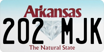 AR license plate 202MJK