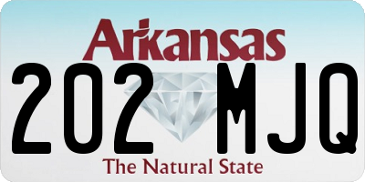 AR license plate 202MJQ