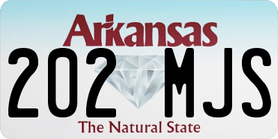 AR license plate 202MJS
