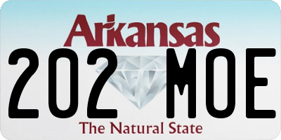 AR license plate 202MOE