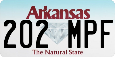 AR license plate 202MPF