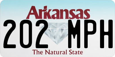 AR license plate 202MPH