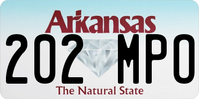 AR license plate 202MPO