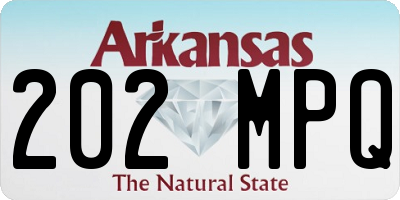 AR license plate 202MPQ