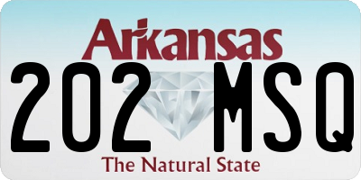AR license plate 202MSQ