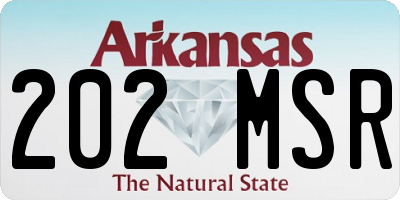 AR license plate 202MSR