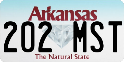 AR license plate 202MST