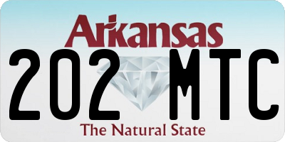 AR license plate 202MTC