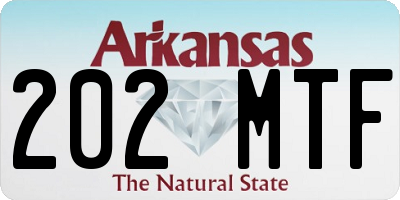 AR license plate 202MTF