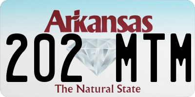 AR license plate 202MTM
