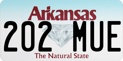 AR license plate 202MUE