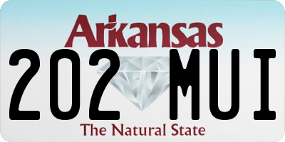 AR license plate 202MUI