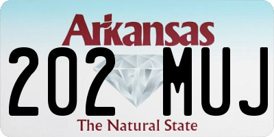 AR license plate 202MUJ