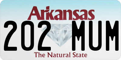 AR license plate 202MUM