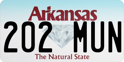 AR license plate 202MUN