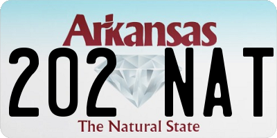 AR license plate 202NAT