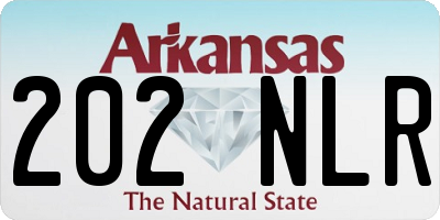 AR license plate 202NLR