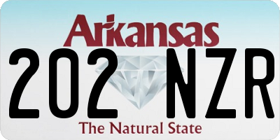 AR license plate 202NZR