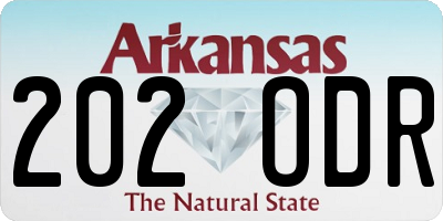 AR license plate 202ODR