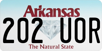 AR license plate 202UOR