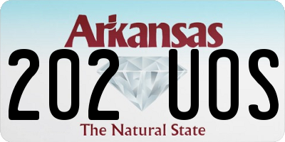 AR license plate 202UOS