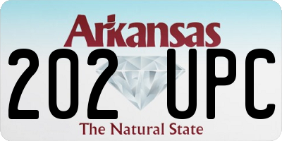 AR license plate 202UPC