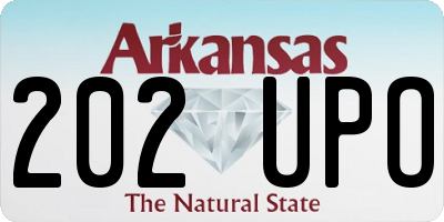 AR license plate 202UPO